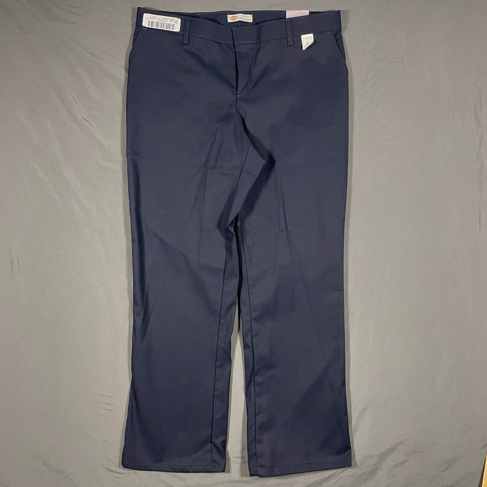 NWT Dickies Women Size 14 UU Navy Blue Straight Leg Work Pants Workwear FP221DN